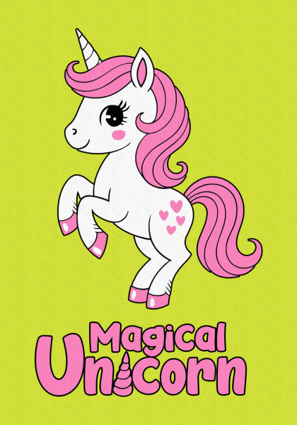Лонгслів для дівчинки Ксенія одноріг салатовий кулір