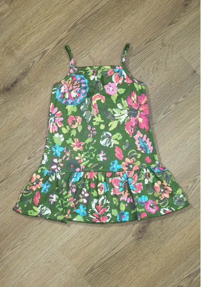 Саарафан для девочки Кристина цветы зеленый 