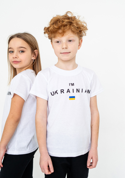 Футболка с принтом я украинец белая