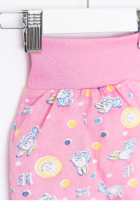 Повзуни тонкі Євро із зайчиком рожеві горох кулір
