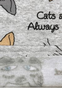 Пижама для девочки теплая котики always cute серая начес