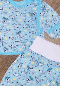 Комплект для новонародженого Євро собачки блакитний кулір