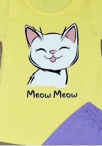Комплект для девочки Ника кошка желтый