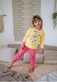 Пижама теплая для девочки Женя желтая начес