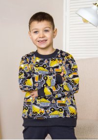 Свитшот для мальчика машины двунитка