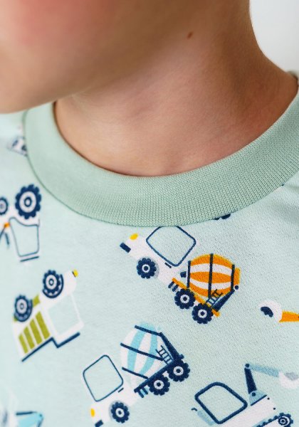 Піжама для хлопчика тепла вантажівка ментолова байка (футер)