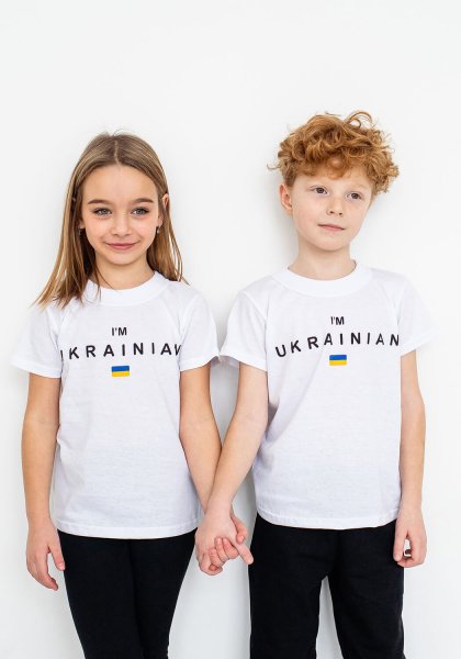 Футболка с принтом я украинец белая