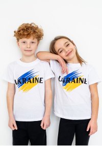 Футболка з принтом Україна біла
