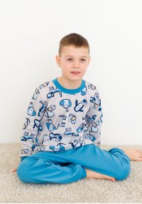 Піжама для хлопчика собачки блакитна інтерлок