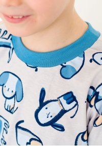 Піжама для хлопчика собачки блакитна інтерлок