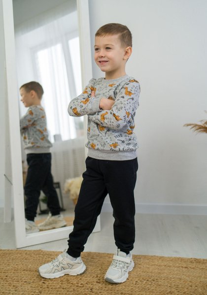 Штаны детские черные начес